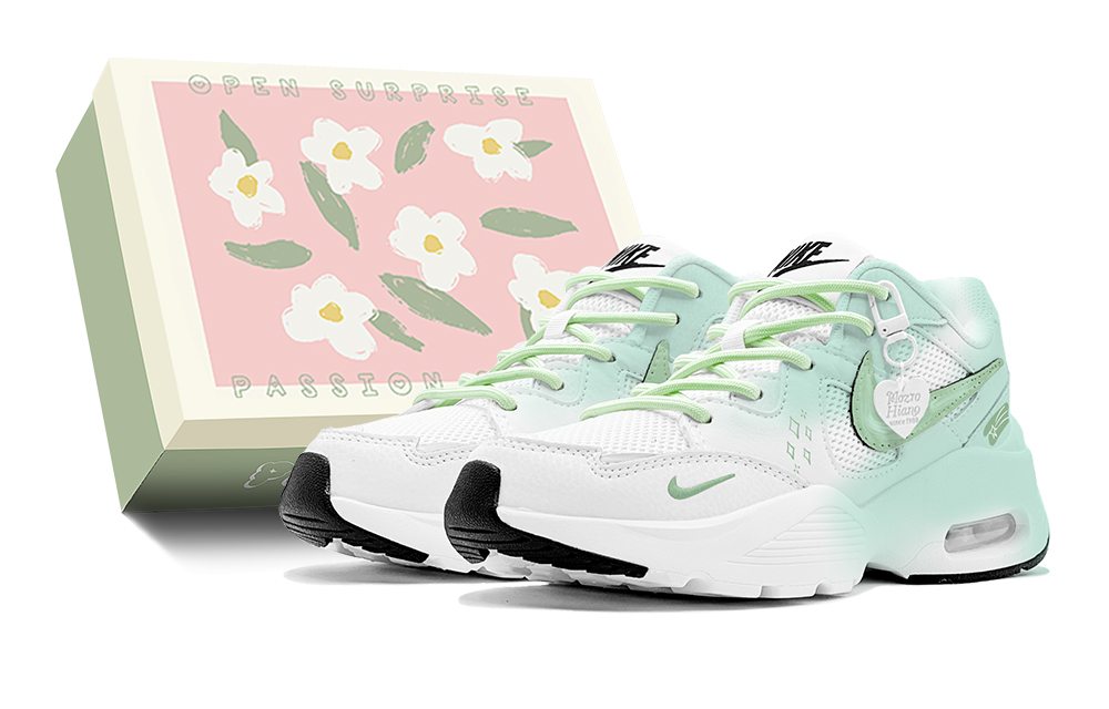 Nike Air Max Fusion Low Top Casual Running Shoes Women's White Green