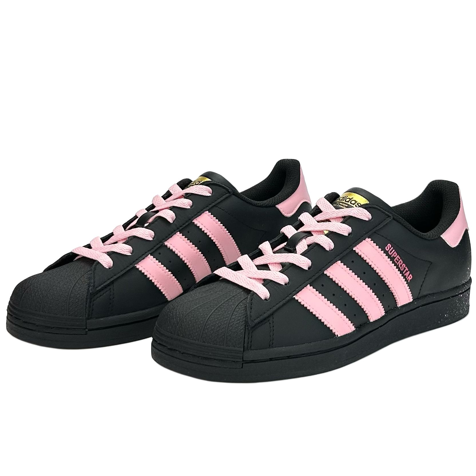Adidas Originals SUPERSTAR Abrasion Resistant Low Top Skateboard Shoes Unisex Black Pink купить в интернет-магазине Yoocart с быстрой доставкой по России.