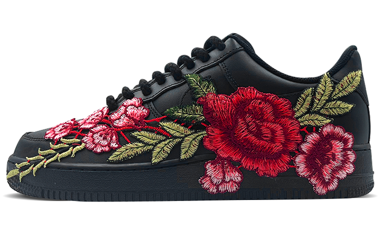 Nike Air Force 1 Skateboard Shoes Men Low-Top Black/Red/Green