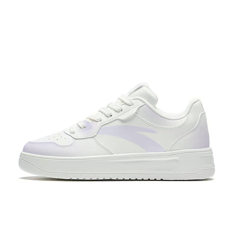 Anta Relaxed Anti Slip Wear Resistant Low Top Skateboard Shoes Unisex Purple
