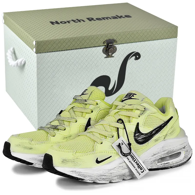 Nike Air Max Fusion Lightweight Low top Running Shoes Women's Yellow Green