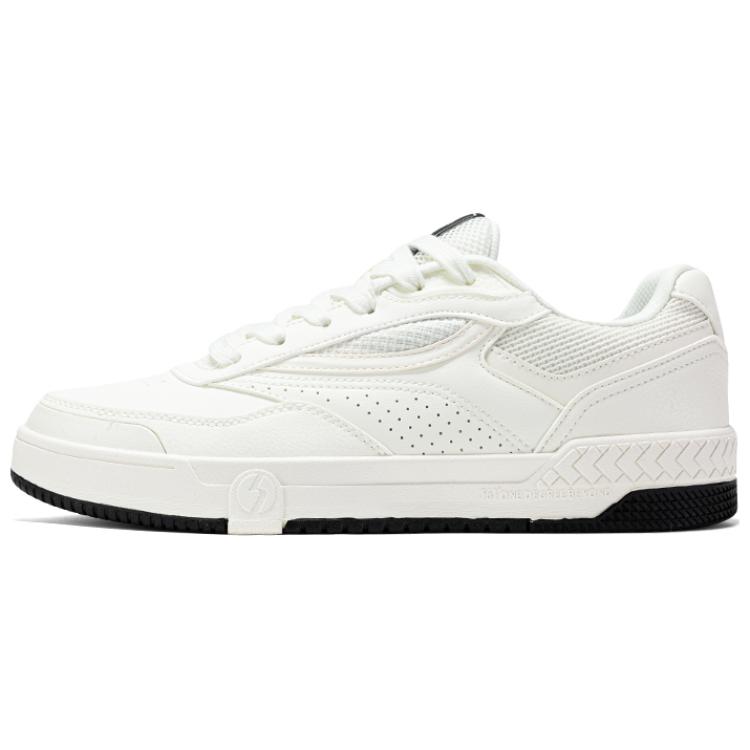361° Anti Slip Wear Resistant Low Top Skateboard Shoes Men's White Black
