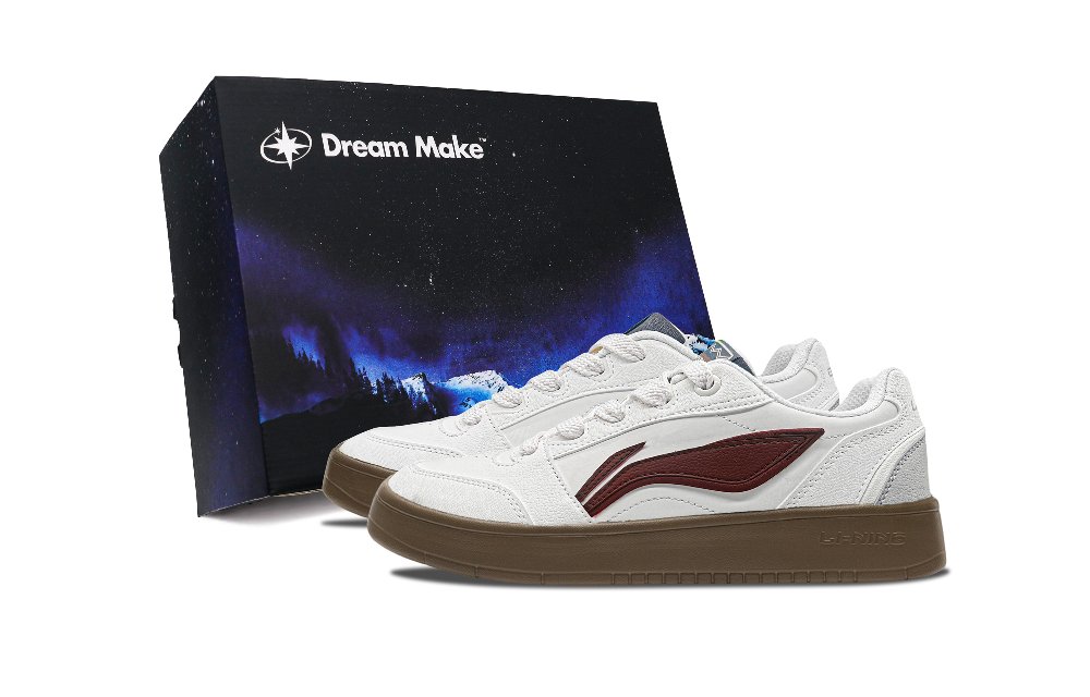 LiNing Yuanbao V3 Slip Resistant And Breathable Low Top Skateboard Shoes Men's Red White