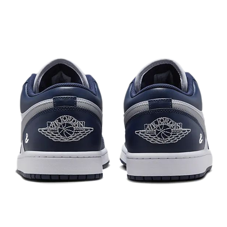 Jordan Air Jordan 1 Anti-Slip Wear-Resistant Low-Top Vintage Basketball Shoes Men's White Blue купить в интернет-магазине Yoocart с быстрой доставкой по России.