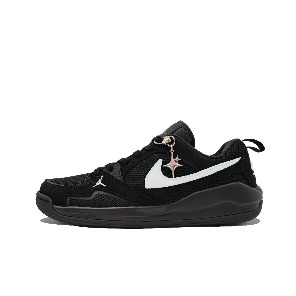 Jordan CMFT Era Black And White Collide Abrasion Resistant Low Top Casual Shoes Unisex Black