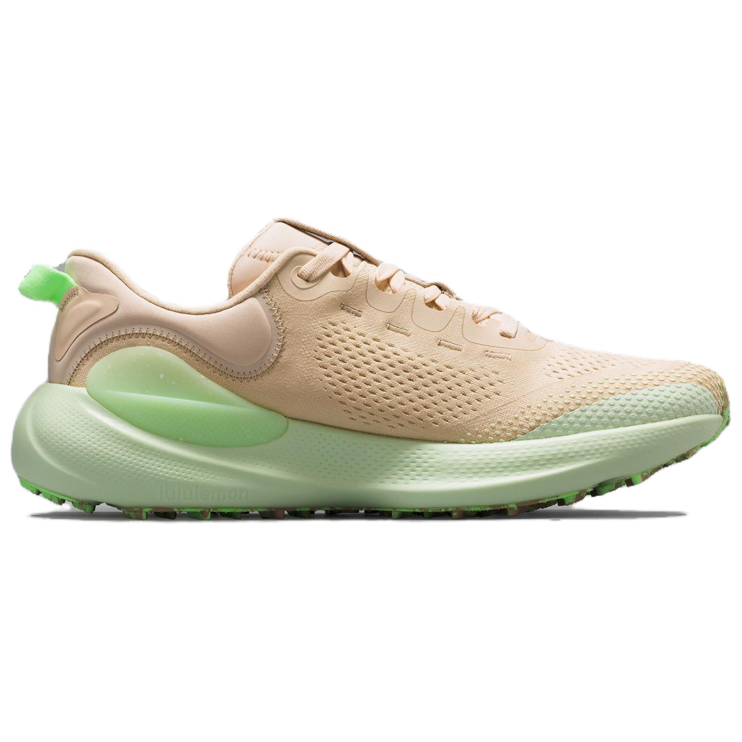 Lululemon Beyondfeel Trail Running Shoes Men's Low top Light Linen/Light Avocado Green/Neon Green