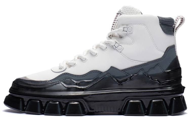 LiNing CF High-Top Skateboard Shoes Unisex Mist White