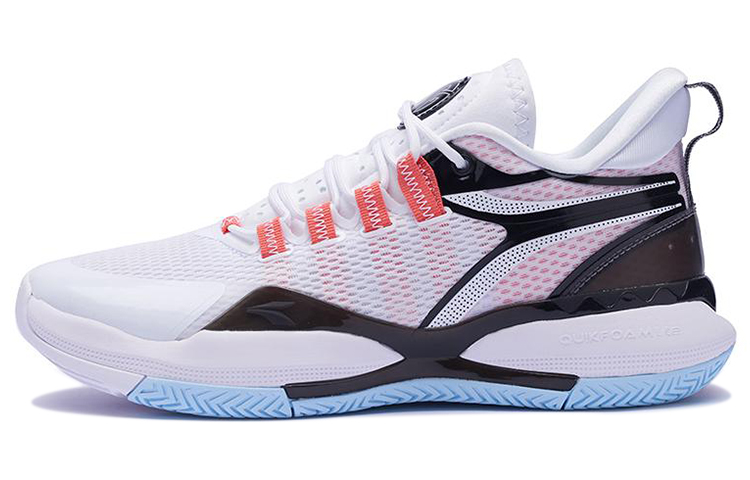 361° Anti Slip Wear Resistant Low Top Performance Basketball Shoes Men's White Black