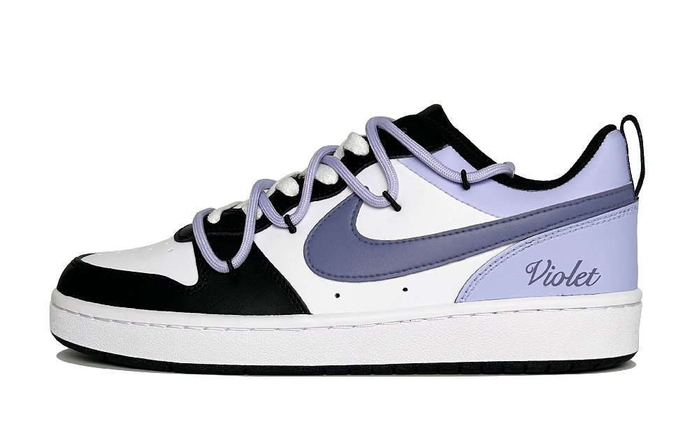 Nike Court Borough Low Top Skateboard Shoes Women's Black Purple