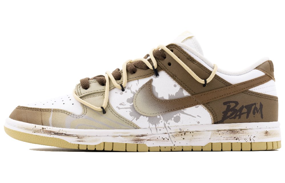 Nike Dunk Yearly Cycle Slip-Resistant Cushioning Wear-Resistant Low-Top Skateboard Shoes Men's Brown White