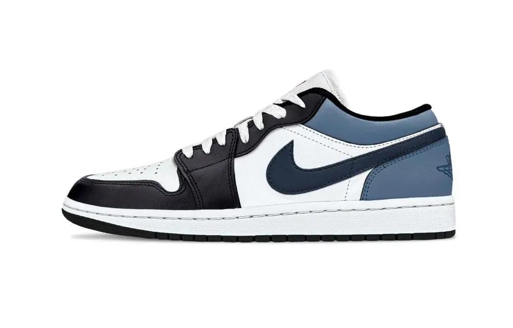Jordan Air Jordan 1 Midnight Assault Support Low top Vintage Basketball Shoes Unisex Blue Black White