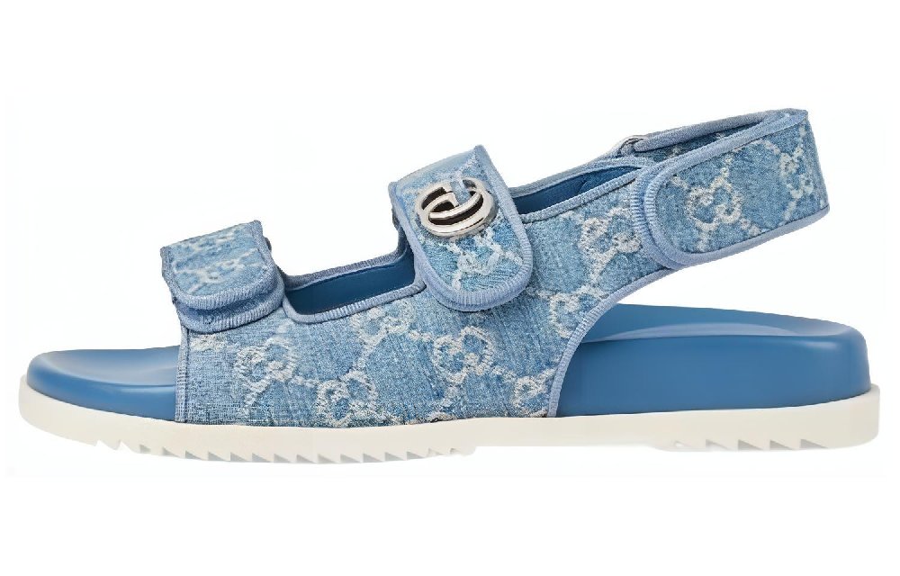 GUCCI Women's Gg Sandal 'Light Blue Denim' Women's