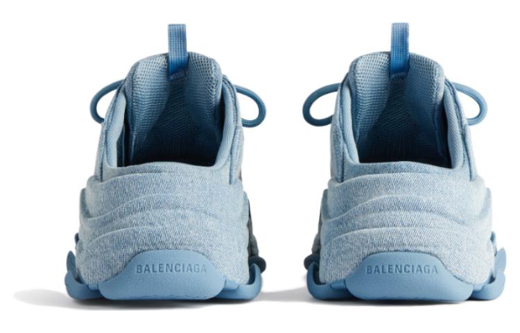 Balenciaga Triple S Low Top Casual Shoes Men's Blue