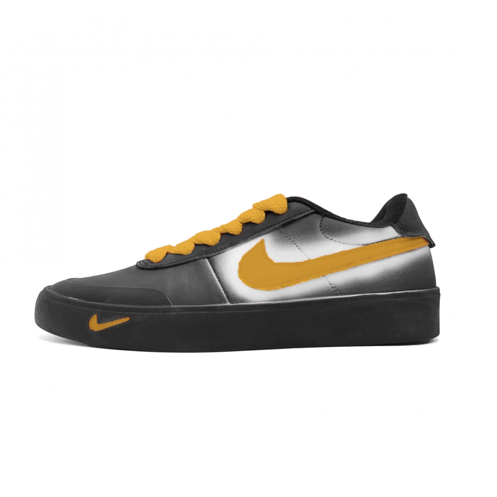 Nike Court Shot Orange Ripe Abrasion Resistant Low top Skateboard Shoes Unisex Black Orange