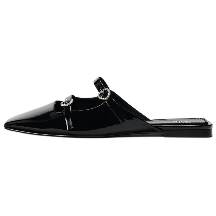 ZARA Slip Resistant Closed Toe Slippers Women's Black