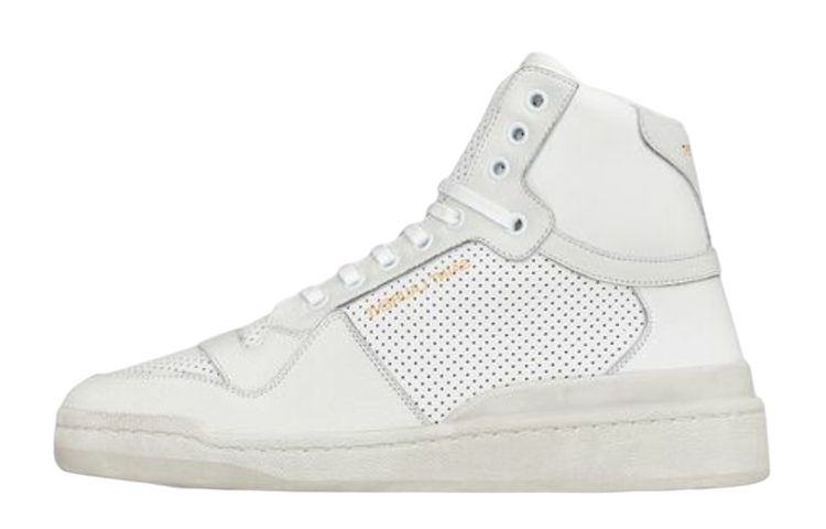 SAINT LAURENT SL24 Mid Top Lace Up Sneakers