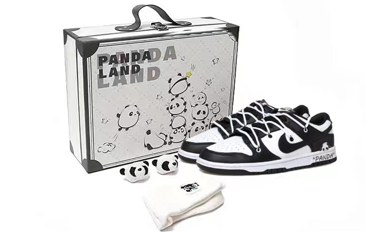 NBA x Nike Dunk Skateboard Shoes GS Black White