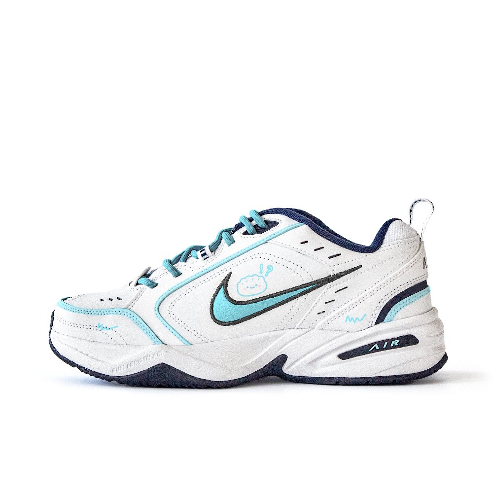 Nike Air Monarch 4 Anti-Slip Wear-Resistant Low-Top Chunky Sneakers Unisex White