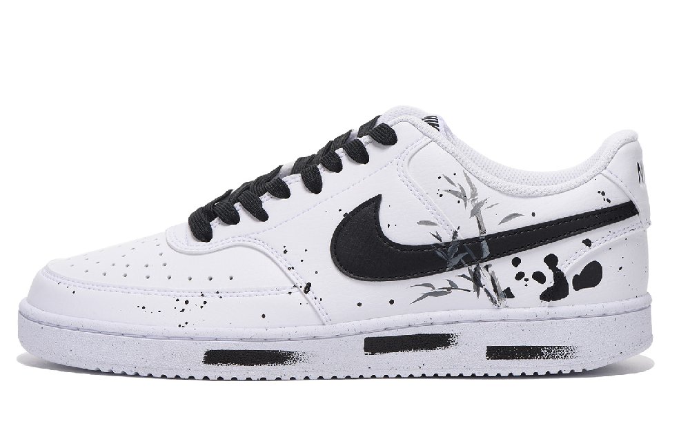 Nike Court Vision 1 Low-Top Skateboard Shoes Men's White Black