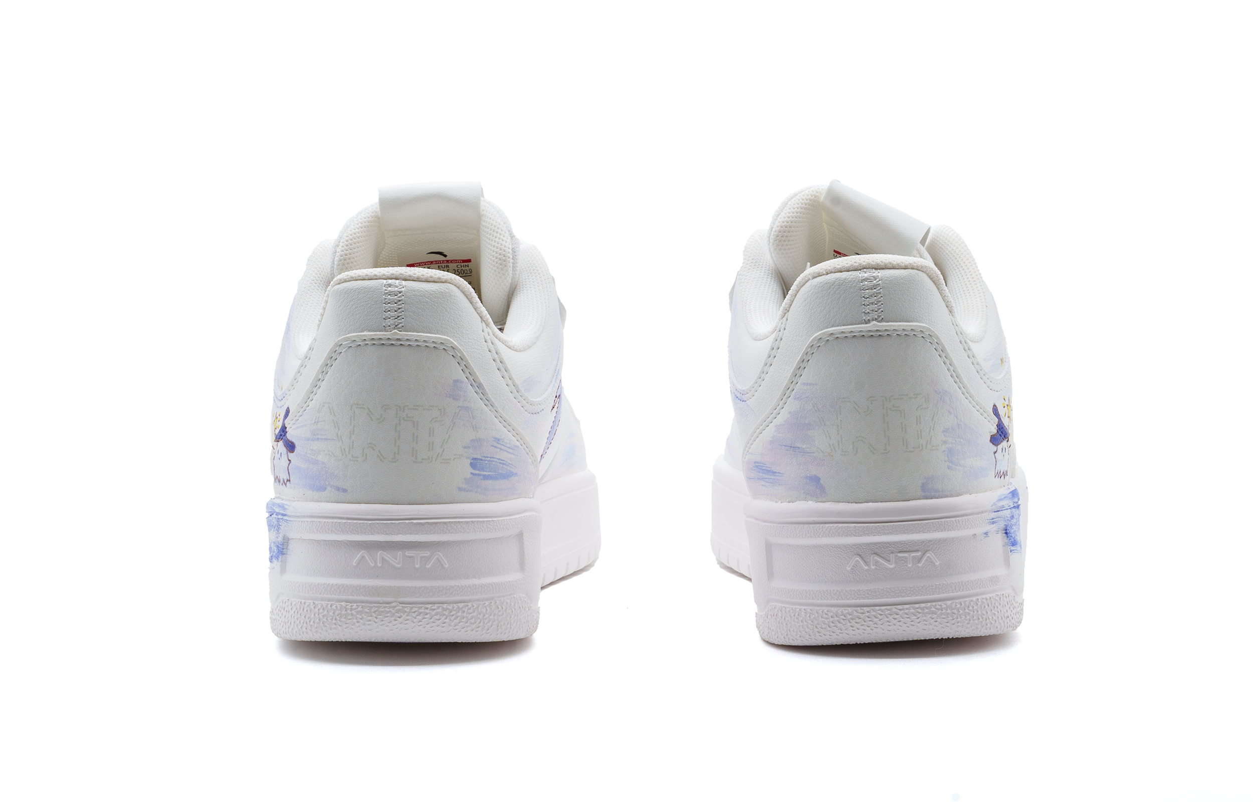 Anta Relaxed Cushioning, Wear Resistant Low Top Skateboard Shoes Unisex White Purple купить в интернет-магазине Yoocart с быстрой доставкой по России.