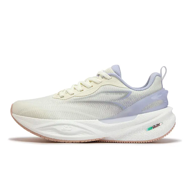 361° Speed Boost CQT2.0 Cushioned Slip Resistant Breathable Low Top Casual Running Shoes Unisex White Purple
