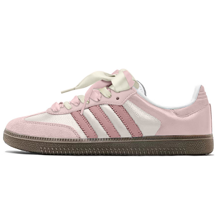 Adidas Originals SAMBA OG Low Top Skateboard Shoes Unisex Pink Beige White