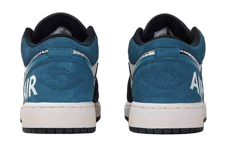 Jordan Air Jordan 1 Low-Top Vintage Basketball Shoes Women's Black Blue