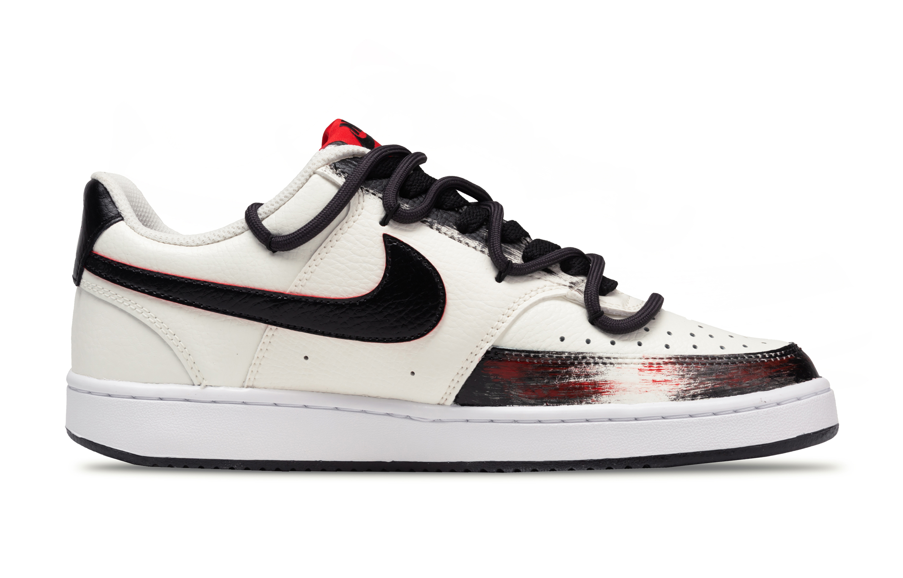 Nike Court Vision 1 Skateboard Shoes Men's Low top Red/Black