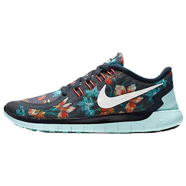 Nike Free 5.0 Anti Slip Wear Resistant Low Top Running Shoes Men's Black Blue