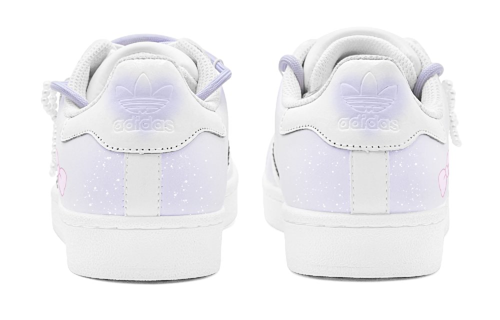 Adidas Originals SUPERSTAR Quick-Drying Impact Resistance Low-Top Skateboard Shoes Unisex White Purple