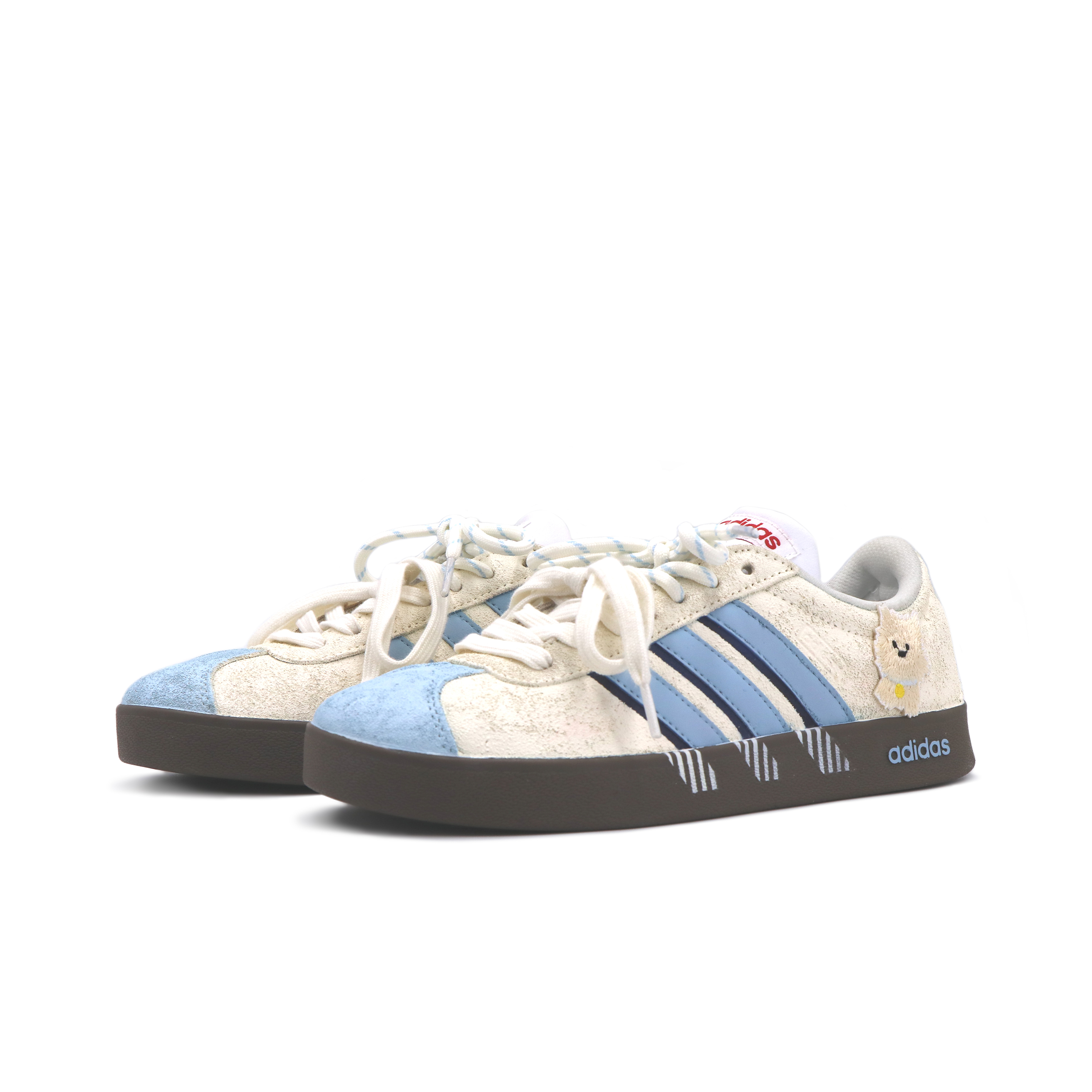 Adidas VL COURT 2.0 Cushioning, Wear Resistant Low top Skateboard Shoes Unisex Yellow Blue купить в интернет-магазине Yoocart с быстрой доставкой по России.