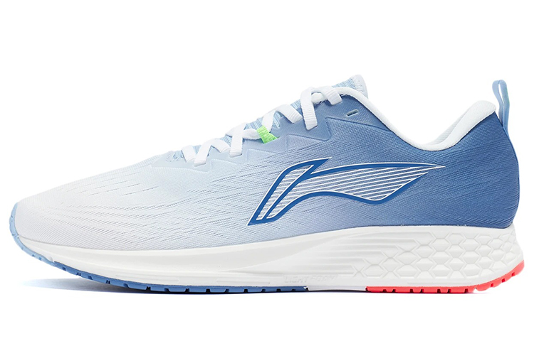 LiNing Red Hare 4 Cushioning Anti-Slip Wear-Resistant Breathability Low-Top Running Shoes White Blue