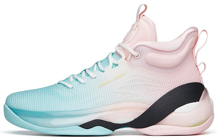 ANTA KT7 Basketball Shoes Men Low Top Light Blue/Apricot Blossom Pink