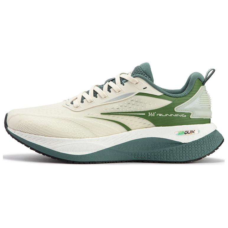 361° Speed Boost CQT Cushioning Wear-Resistant Low-Top Casual Running Shoes Men's White Green