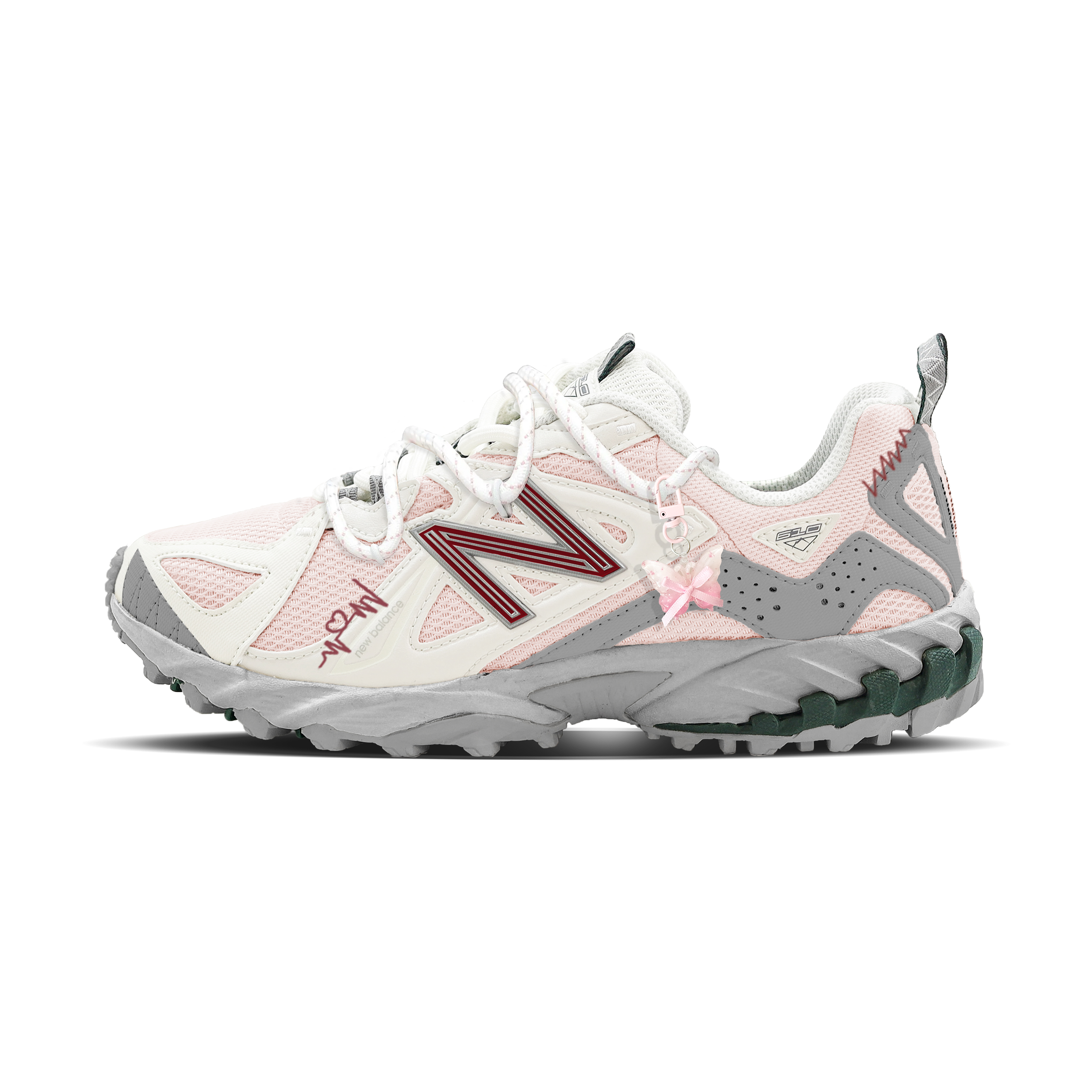 New Balance 610T Heartbeat Rhythm, Sparkling Gift Box Shock Absorbers Low Top Outdoor Shoes Unisex Gray Pink купить в интернет-магазине Yoocart с быстрой доставкой по России.