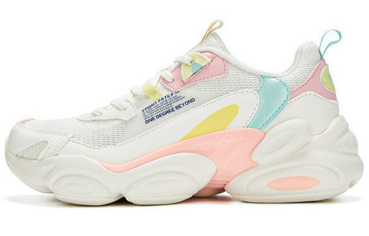 361° Chunky Sneakers Women's Low Top Feather White/Soft Peach Pink