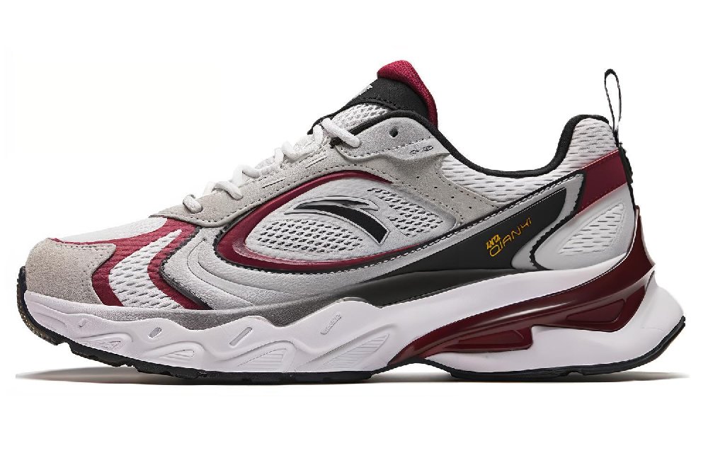 Anta Millennium 7 Cushioning Wear-Resistant Low-Top Casual Shoes Men's White Black Red