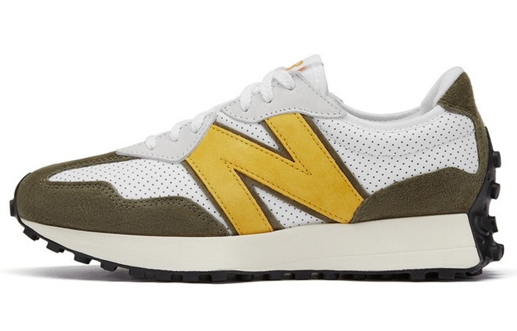 New Balance 327 White Yellow Olive