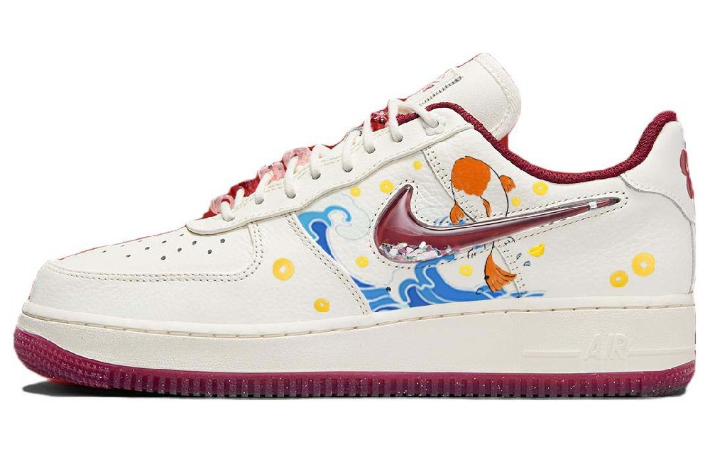 Nike Air Force 1 Skateboard Shoes Women's Low-Top White/Red