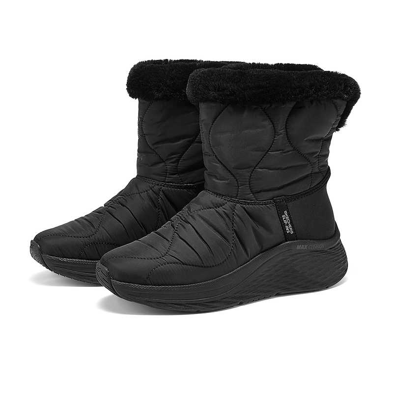 Skechers Slip Ins Warm And Wear-Resistant Crew Snow Boots Women's Black
