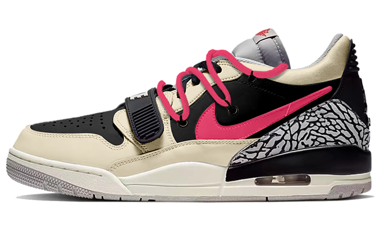 Jordan Legacy 312 Low Cushioning Wear-Resistant Low-Top Vintage Basketball Shoes Men's Pink Black