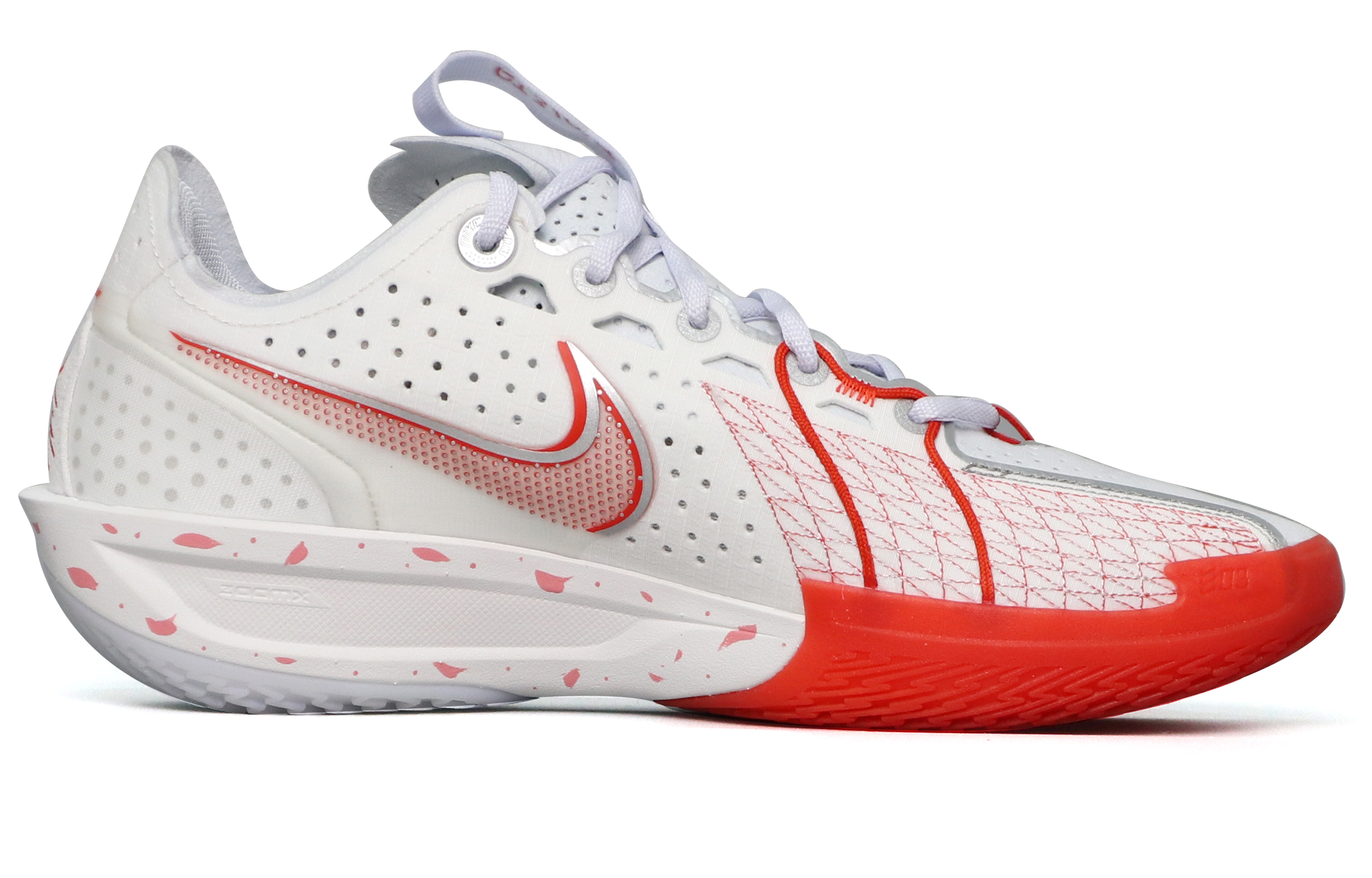 Nike G.T. Cut 3 Cushioning Abrasion Resistant Coverage Low top Basketball Shoes Unisex White Red