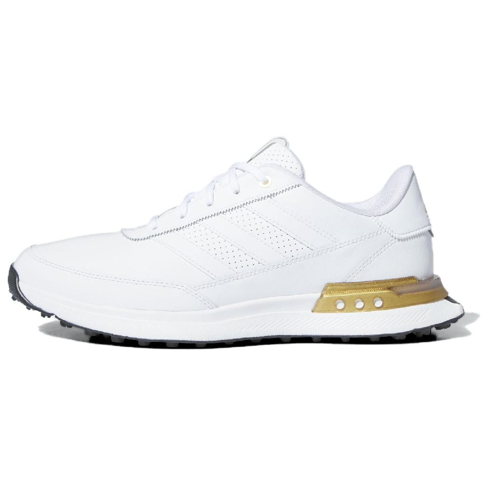 Adidas S2G 24 Leather Spikeless Golf Cloud White Gold Metallic
