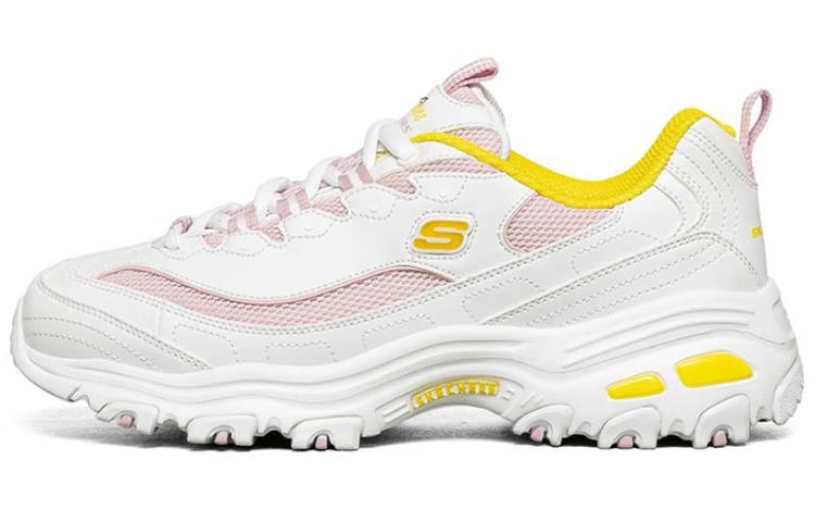 Skechers D'lites 1.0 Gs White/Yellow/Pink Women's