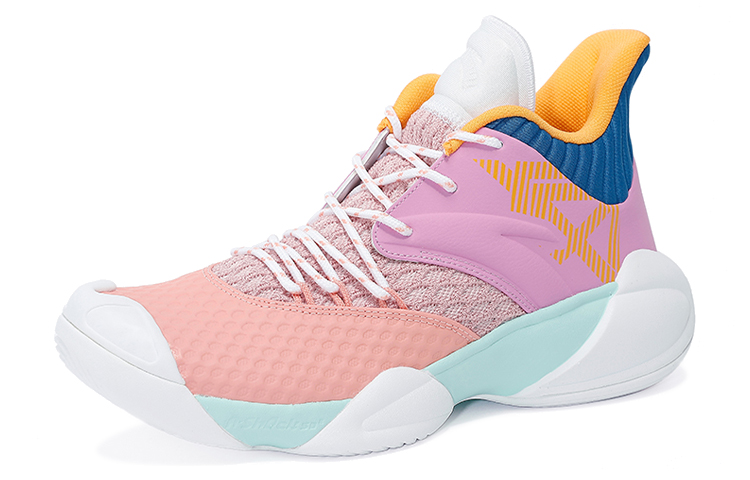 Anta Anti Slip Wear Resistant Mid Top Basketball Shoes Men's Pink Purple White купить в интернет-магазине Yoocart с быстрой доставкой по России.