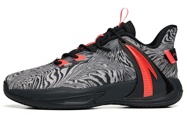 Anta Swoosh 2.0 Anti-Slip Wear-Resistant Low-Top Performance Basketball Shoes Men's White Black