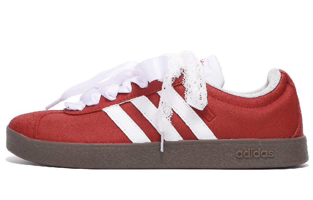Adidas Neo VL Court Lifestyle Anti Slip Wear Resistant Low Top Skateboard Shoes Unisex Red White