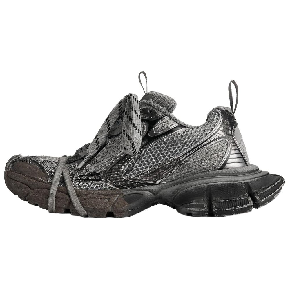 Balenciaga 3XL Low Top Casual Shoes Men's Gray Black