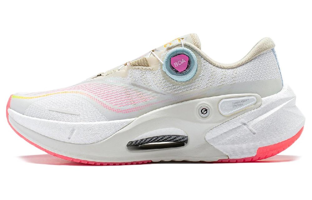 LiNing Furious Rider 7.0 PRO V2 Cushioned Slip-Resistant Breathable Rebound Low-Top Running Shoes Women's White Gray