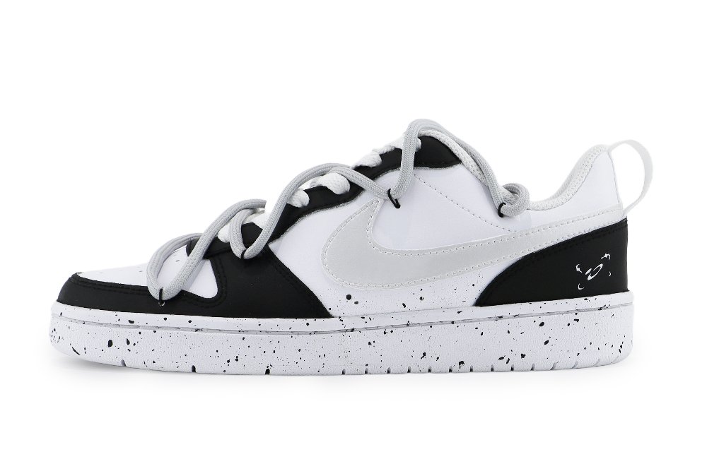 Nike Court Borough Smart Fruit Silver Light And Shadow Low-Top Skateboard Shoes Women's Black Silver
